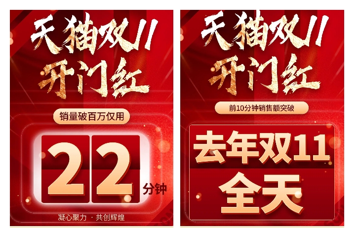 天貓雙十一開門紅|火爆熱賣 銷量破百萬(wàn)僅用22分鐘！！